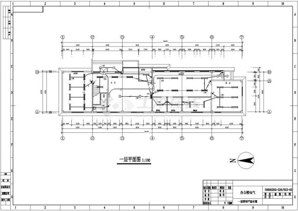 框架结构办公大楼电气设计方案图-图二