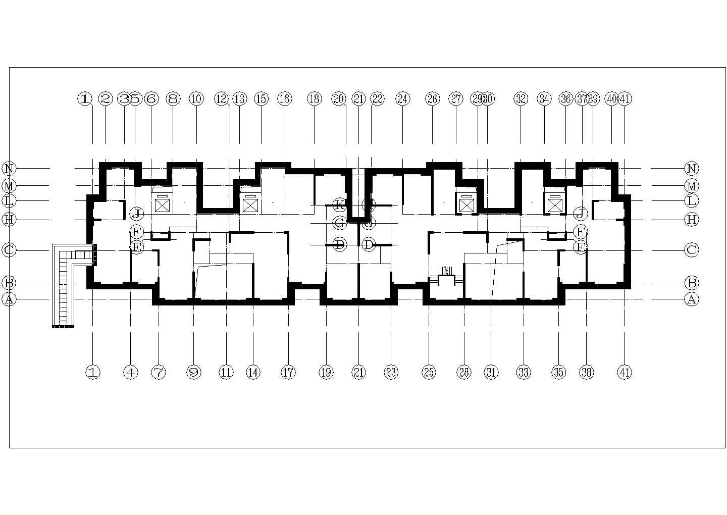 长春市春兰花园小区26层框架结构住宅楼平立面设计CAD图纸
