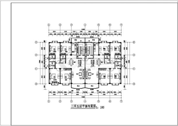 昊天建筑有限公司装修设计梅河口市蔡宅设计CAD图-图一