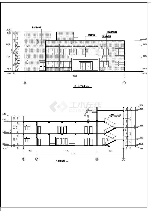 某卫生院全套建筑CAD布置图-图一