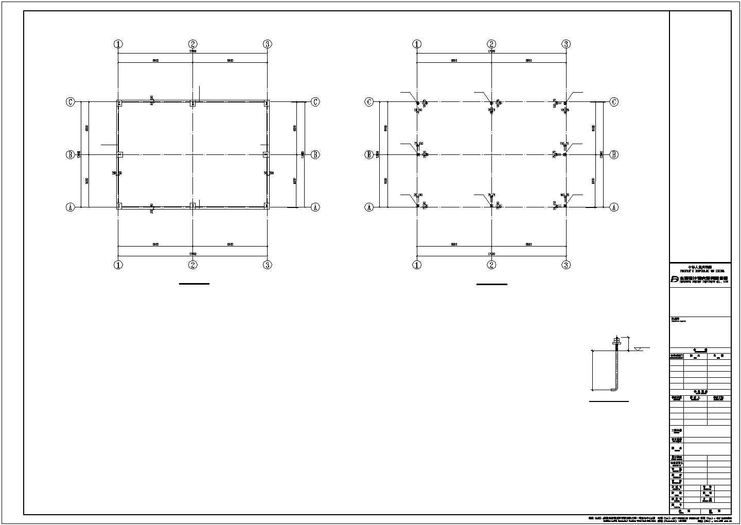 某单层门式刚架结构药品仓库建筑设计方案CAD图纸