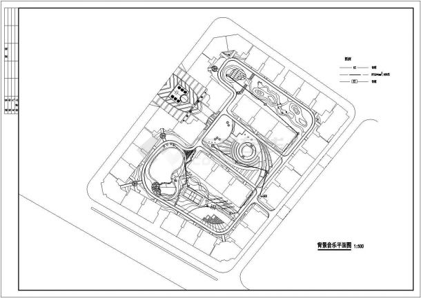 装修设计宿迁市某居住区景观设计施工图全套-图二