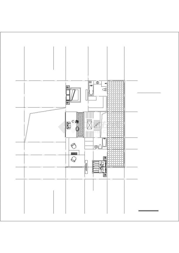 南阳市某现代村镇418平米三层混合结构乡村单体别墅平面设计CAD图纸-图一