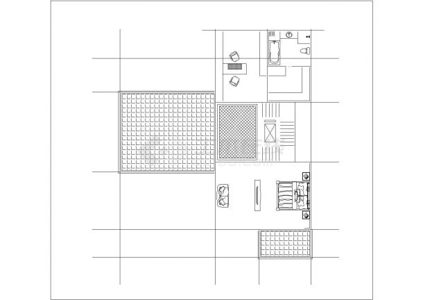 南阳市某现代村镇418平米三层混合结构乡村单体别墅平面设计CAD图纸-图二