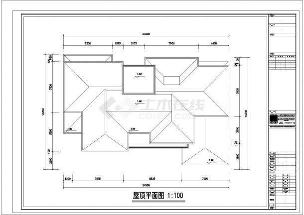 三亚市丽景阁别墅区2层砖混结构单体海景别墅平面设计CAD图纸-图一