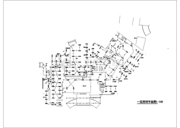 某五层门诊楼电气CAD施工图纸-图一
