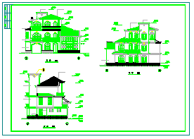 一套小型别墅建筑结构设计cad施工图纸-图二