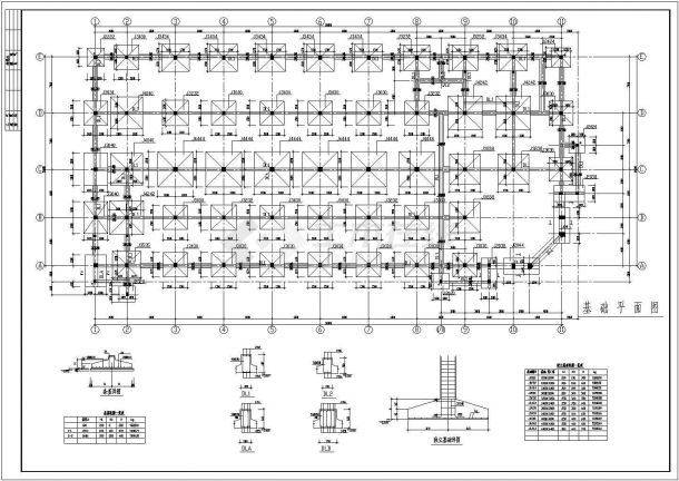 【3层】2677.9平米三层框架办公楼工程量计算及施工组织图纸-图一