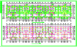 异型柱框架结构体系施工cad图纸_图1