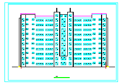 多层办公楼建筑施工设计CAD图纸-图二