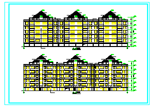 某地区多层住宅楼cad建筑施工设计图-图二