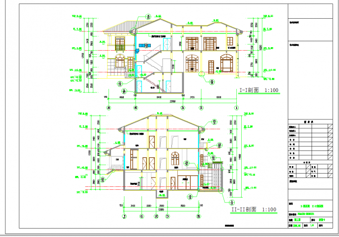 某地多层无锡别墅建筑施工CAD图纸_图1