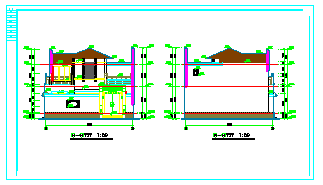 [北京]两层四合院建筑cad设计施工图（含效果图）