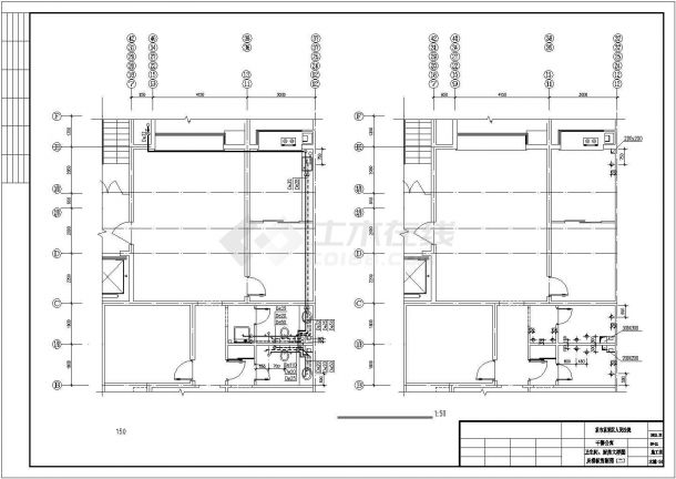 带地下室高层办公楼给排水设计施工CAD图-图一