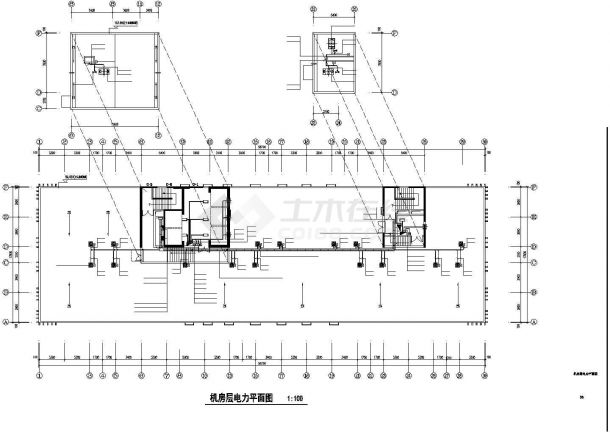 山东商务办公楼强弱电施工CAD图纸-图二