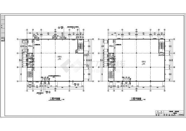 长32米 宽24米 3层2344.5平米车间(配电房)建筑设计施工图-图一