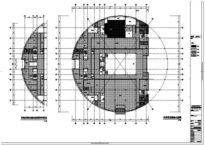 山西三层市级圆形平面博物馆建筑施工图_图1