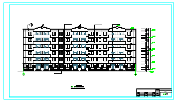 [肥东]某六层住宅楼建筑cad施工图纸-图二