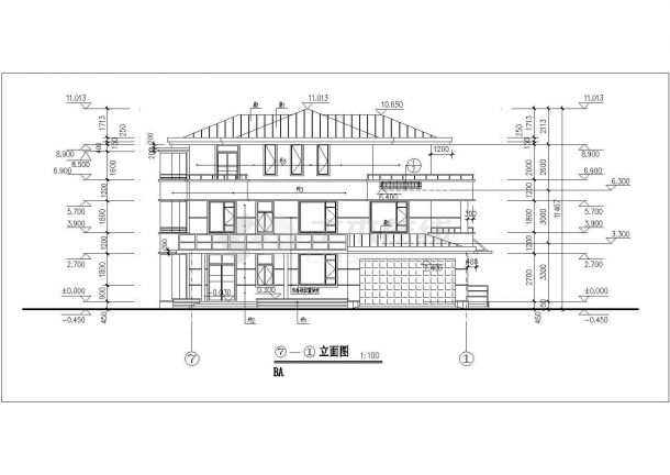某区域私人别墅样板房建筑CAD参考图-图二