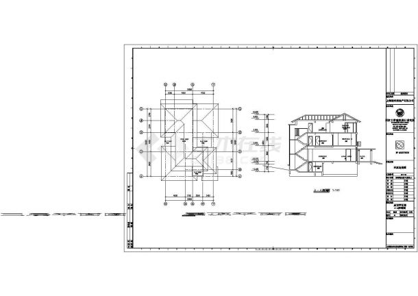 地中海风情别墅建筑设计CAD图纸-图一