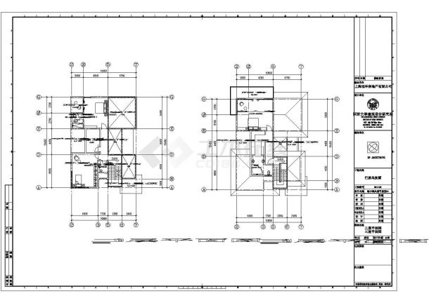 地中海风情别墅建筑设计CAD图纸-图二