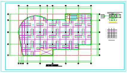 4层剪力墙结构办公楼施工工程cad图纸_图1