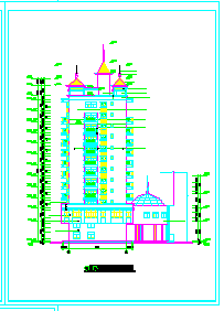 某高层住宅cad建筑设计施工图纸-图二