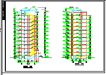 某地高层住宅建筑施工整套CAD平面布置参考图_图1