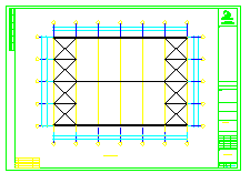 钢材质厂房中标CAD布置图_图1