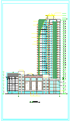 32层某高层住宅建筑楼设计cad图纸_图1