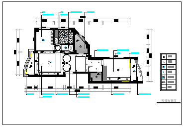 70平米小两居家装设计平面施工cad图纸-图二