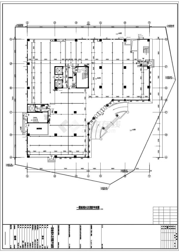某酒店综合大楼给排水设计cad详细施工图（含设计说明，含消防设计）-图二