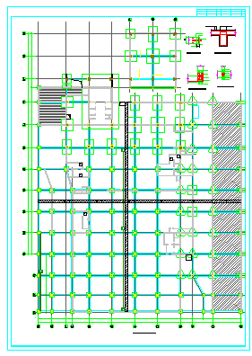 某2层地下室建筑结构cad设计图纸-图二