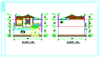 北方某防古四合院别墅建筑cad设计施工图