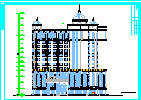 某地大酒店建筑cad设计方案图-图一