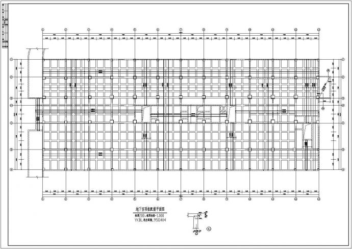 设计昆山市商务办公大厦cad框架结构施工工程图_图1