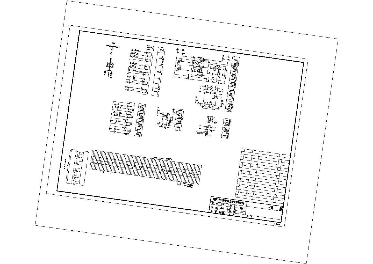 某变电站主变继电外线部分方案设计施工CAD图纸
