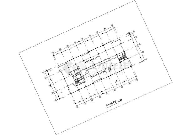 郑州河西路某5.4万平米19层框架结构写字楼建筑设计CAD图纸（含总图）-图一