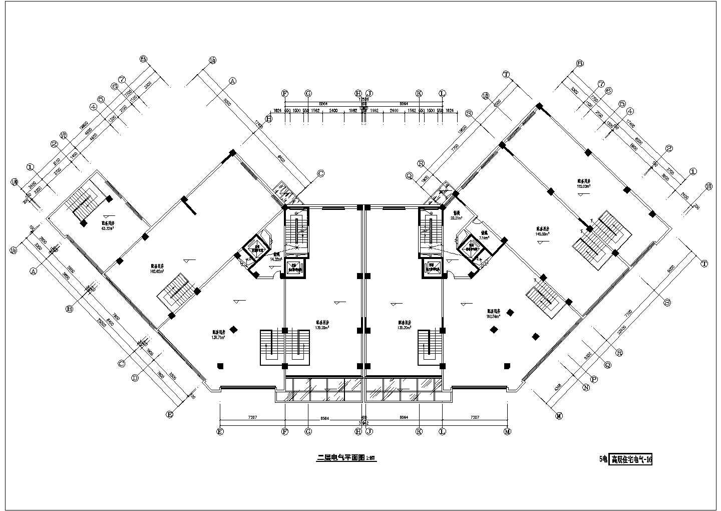 某地区高层建筑电气系统方案设计施工CAD图纸