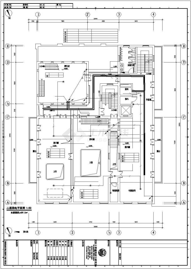 某大型国际展区弱电深化设计施工CAD图纸-图一