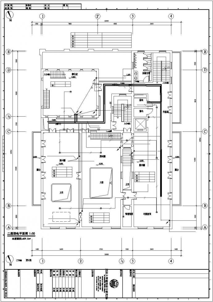 某大型国际展区弱电深化设计施工CAD图纸_图1