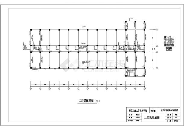浏阳3200平米四层职教教学楼设计全套施工cad图-图二