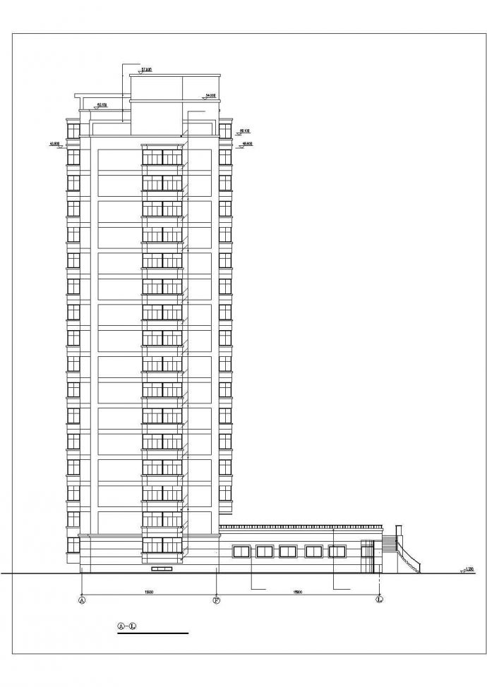 天水市东苑花园小区2.3万平米17层框架结构住宅楼全套建筑设计CAD图纸_图1