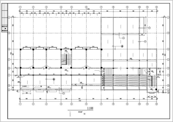 武汉市沁阳路某3900平米3+层框架结构商务会所全套建筑设计CAD图纸_图1