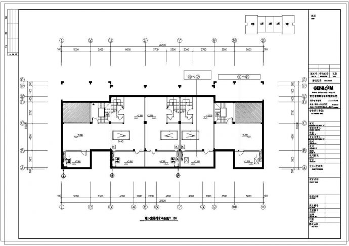 某地三层办公楼给排水cad施工设计图_图1