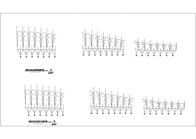 某钢结构体育场屋盖建筑设计方案CAD图纸_图1