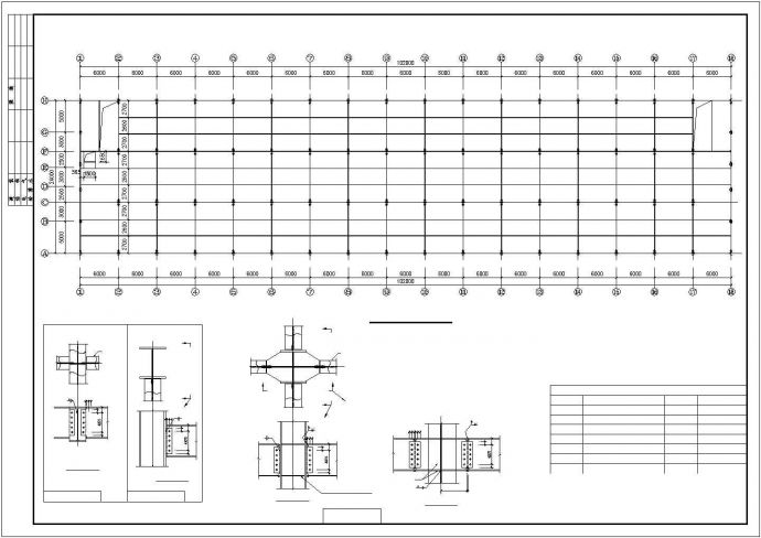 某门式钢架车间结构建筑设计方案CAD图纸_图1