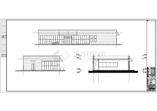 某单层钢框架结构厂房建筑设计CAD图纸-图一