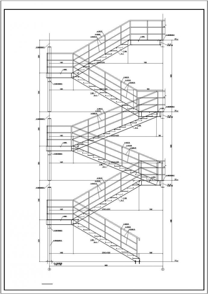 某四层钢结构厂房建筑设计CAD图纸_图1