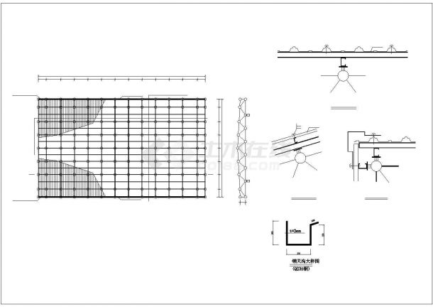 某加油站钢网架建筑设计CAD图纸-图一